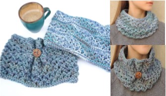 Free Pattern:  Coffee Time Cowl Scarf Knitting Pattern