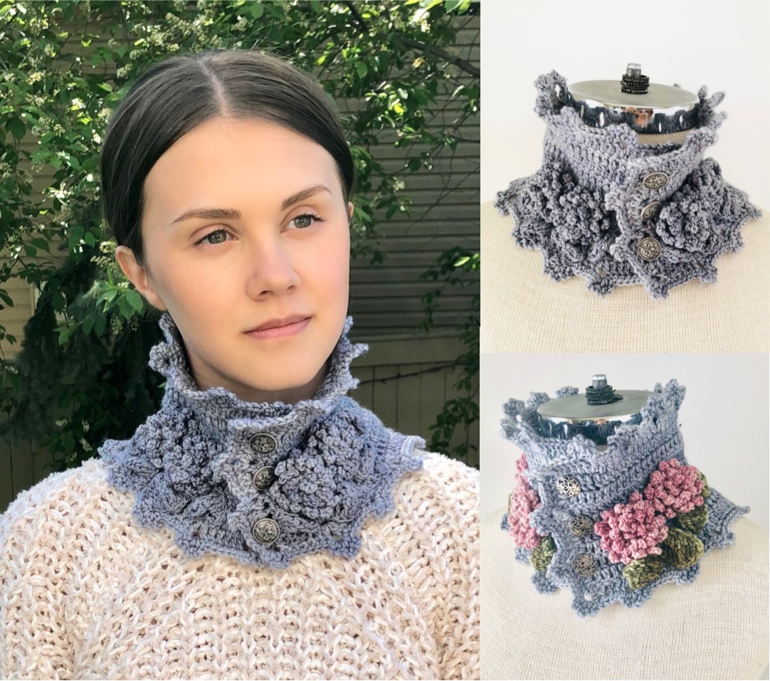 NEW Crochet Pattern: Floral Peony Neck Warmer scarf – Valerie Baber Designs